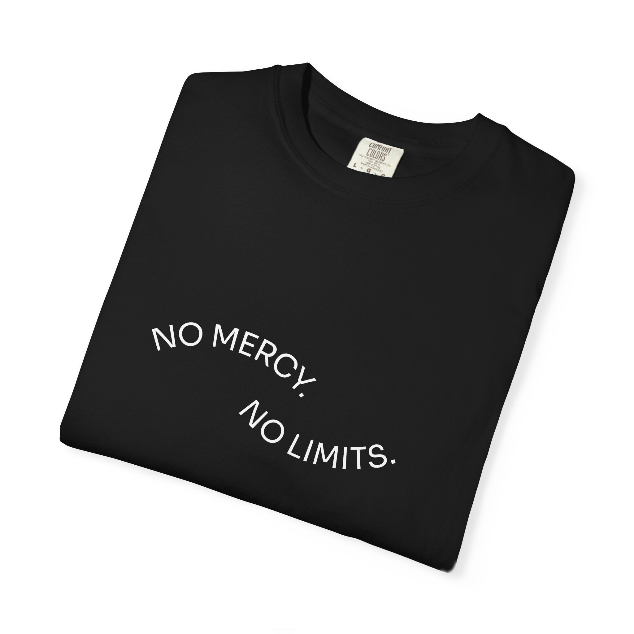 T-Shirt — "No Mercy No Limits" Scentura Graphic Tee (Lion Mascot)